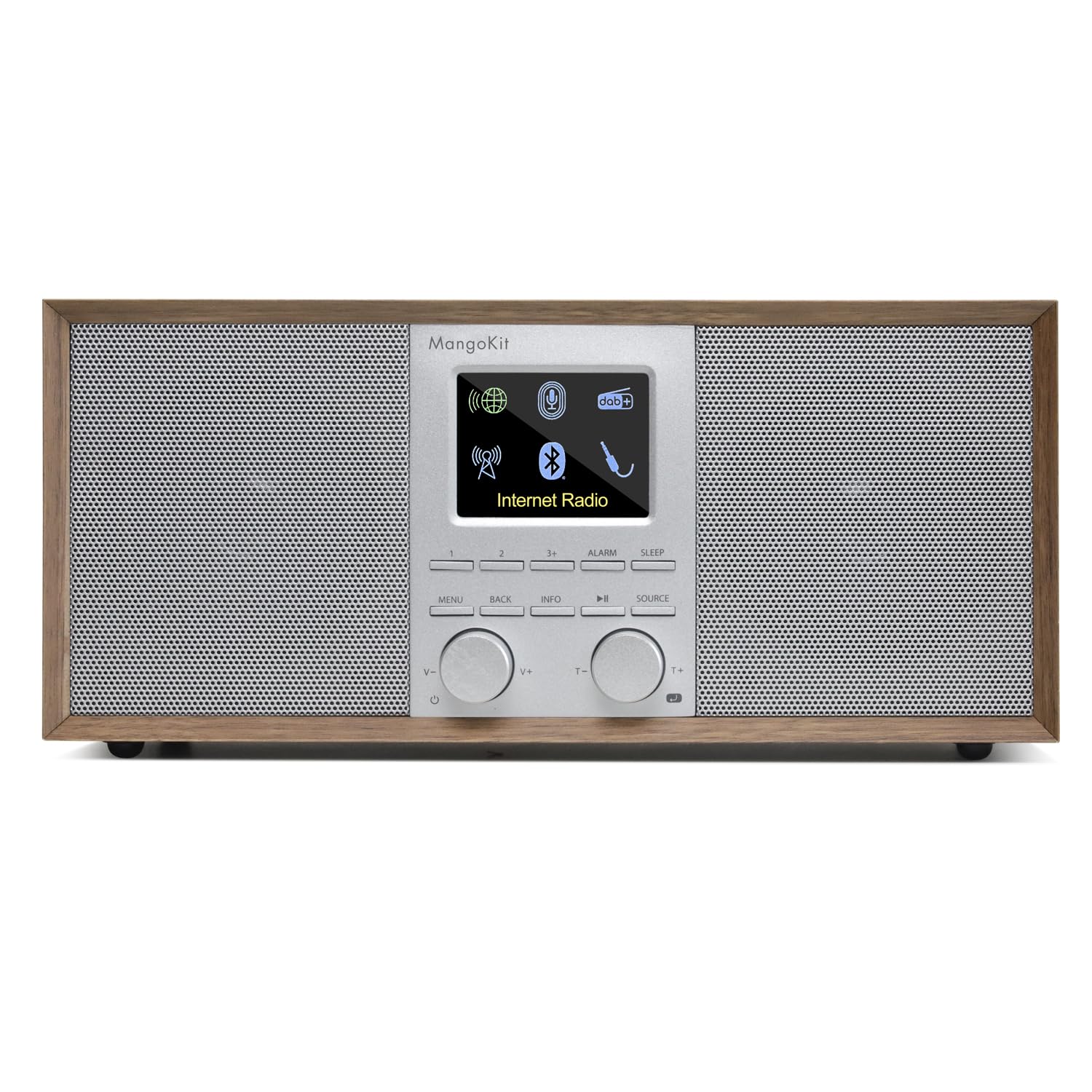 MangoKit SR40 Internet Radio Walnut, front view