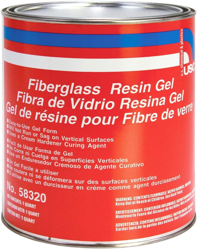 U. S. Chemical & Plastics USC-58320 Fiberglass Resin Gel, 1-quart