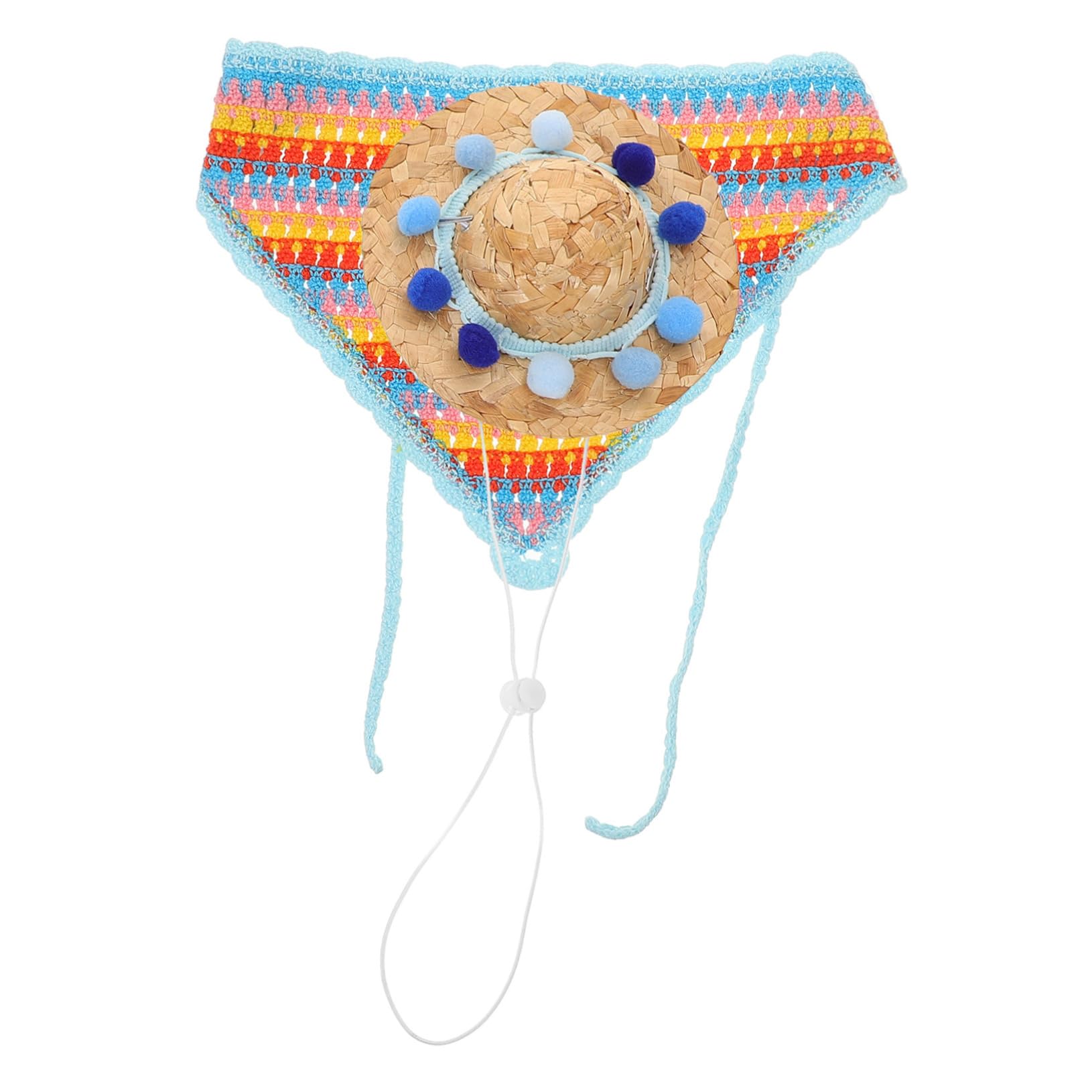 POPETPOP Chapeau pour Chien avec Coiffe Et Bandana Accessoire Photo Élégant pour Fête Danniversaire