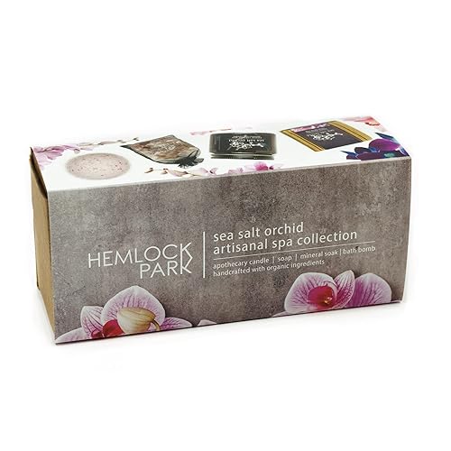 Miniatura 10 de Hemlock Park Colección Artesanal Spa  Vela de boticario, jabón de manteca de karité, bomba de baño, baño de sal mineral  Hecho a mano con
