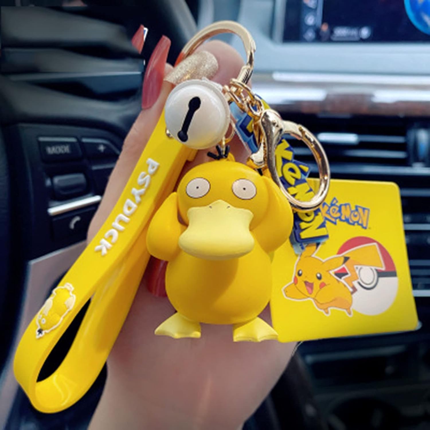 ピカチュウキーホルダー女性かわいいトレンド漫画人形車キーホルダーリングバッグペンダント 5 Brai In