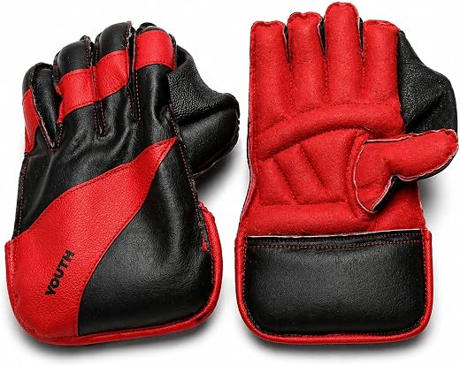 Vinex Cricket Wicket Keeping Gloves Practice Youth | Premium Durable Leather WK Gloves for Men & Youth |Cricket Wicket Kee...