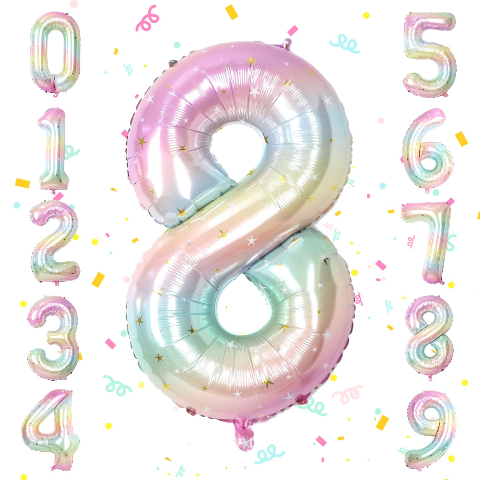 【8】数字バルーン 風船 誕生日 バースデー ウェディング パーティー イベント Amazon | 大きい 数字8 バルーン バースデー パーティー 誕生日