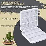 DLseego Game Card Case for Switch Lite/Switch/Switch OLED, Gold Kingdom Medallion Design Switch Game Cartridge Memory Card Portable Storage with 12 Game Card Slots and 12 Micro SD Card Slots-White