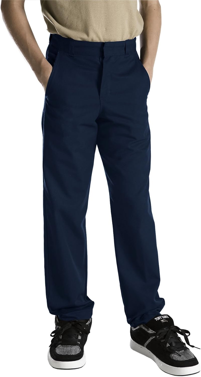 Dickies Little Boys’ Uniform Flex Waist Flat Front Pant, Dark Navy, 4 Dickies Little Boys’ Uniform Flex Waist Flat Front Pant, Dark Navy, 4