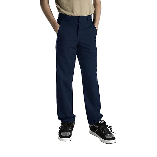 Calça masculina Dickies com cintura flexível e frente lisa