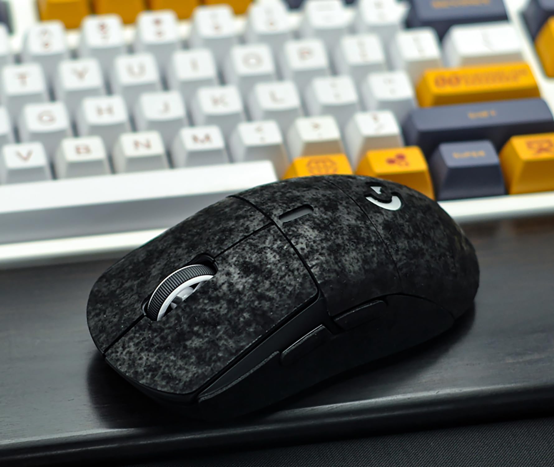 hokeyio mouse grip tape full coverage for logitech g pro x superlight without mouse matte black full