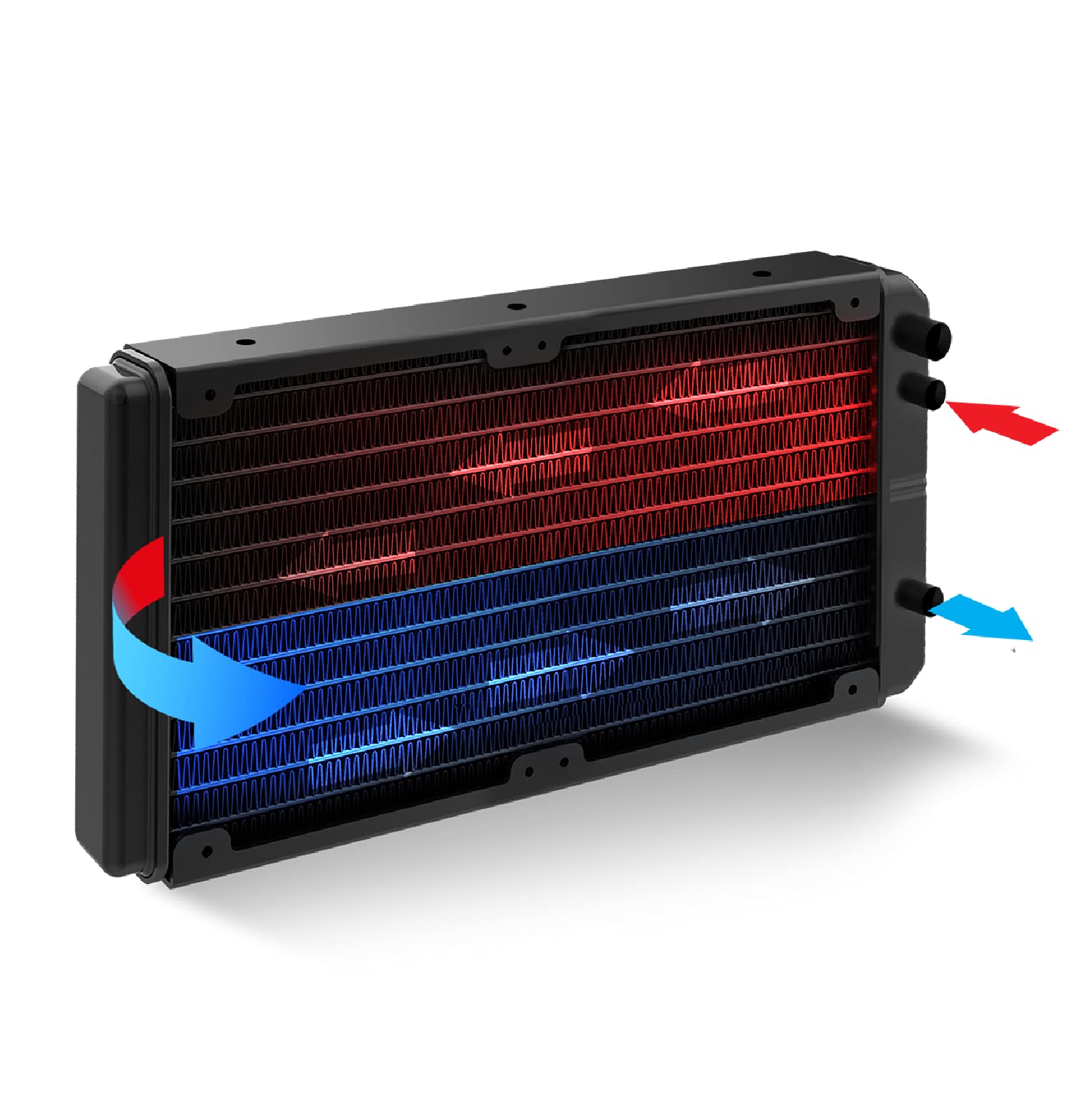 Spirit Of Gamer - LIQUID FORCE 240 ARGB - Kit de refrigeración por agua para procesadores Intel y AMD - Retroiluminación RGB direccionable 3 Pin / 5 Voltios - Ventilador 120mm X 2