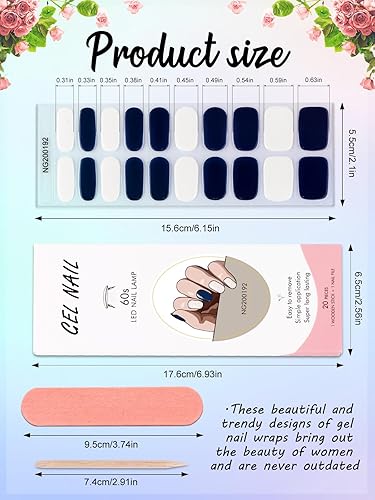 Miniatura 3 de Kalolary Tiras adhesivas de gel para uñas, color rosa degradado para uñas, esmalte de uñas de gel de larga duración con lima de uñas y palo