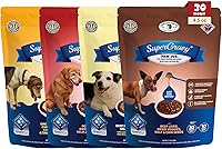 Clear Conscience PET SuperGravy Four-Pack: Natural Gluten-Grain Free Dog Food Topper, Hydration Broth Powder for Picky Eaters & Seniors, 120 Scoops