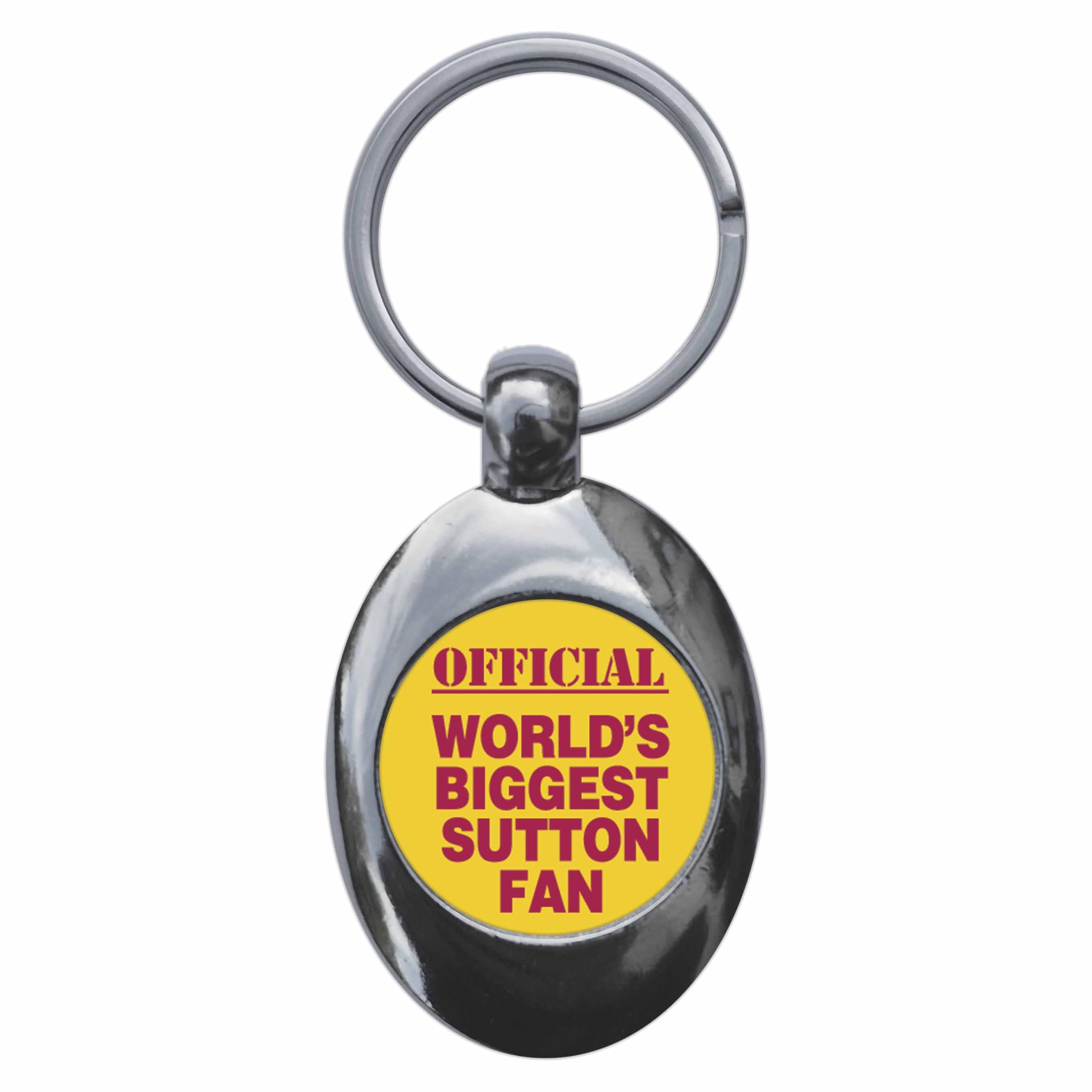 Ozorath World's Biggest Sutton Fan Keyring Keychain With Trolley Coin