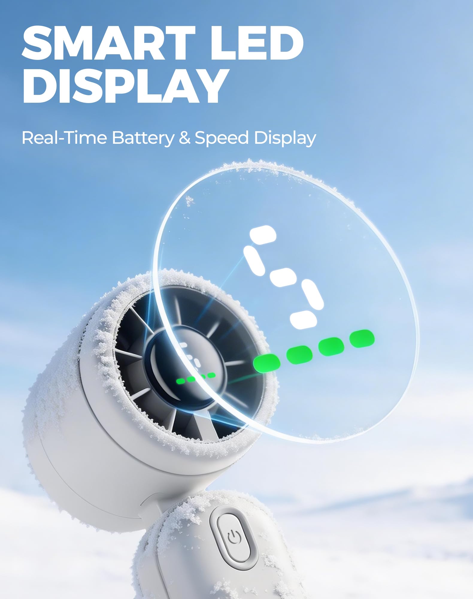 Diveblues Ventilatore Portatile a Mano 3 in 1, Mini Turbo Ventilatore USB Ricaricabile con Batteria da 4000mAh, 5 Velocità e fino a 12H di Raffreddamento, Viaggio, Ufficio, Esterni