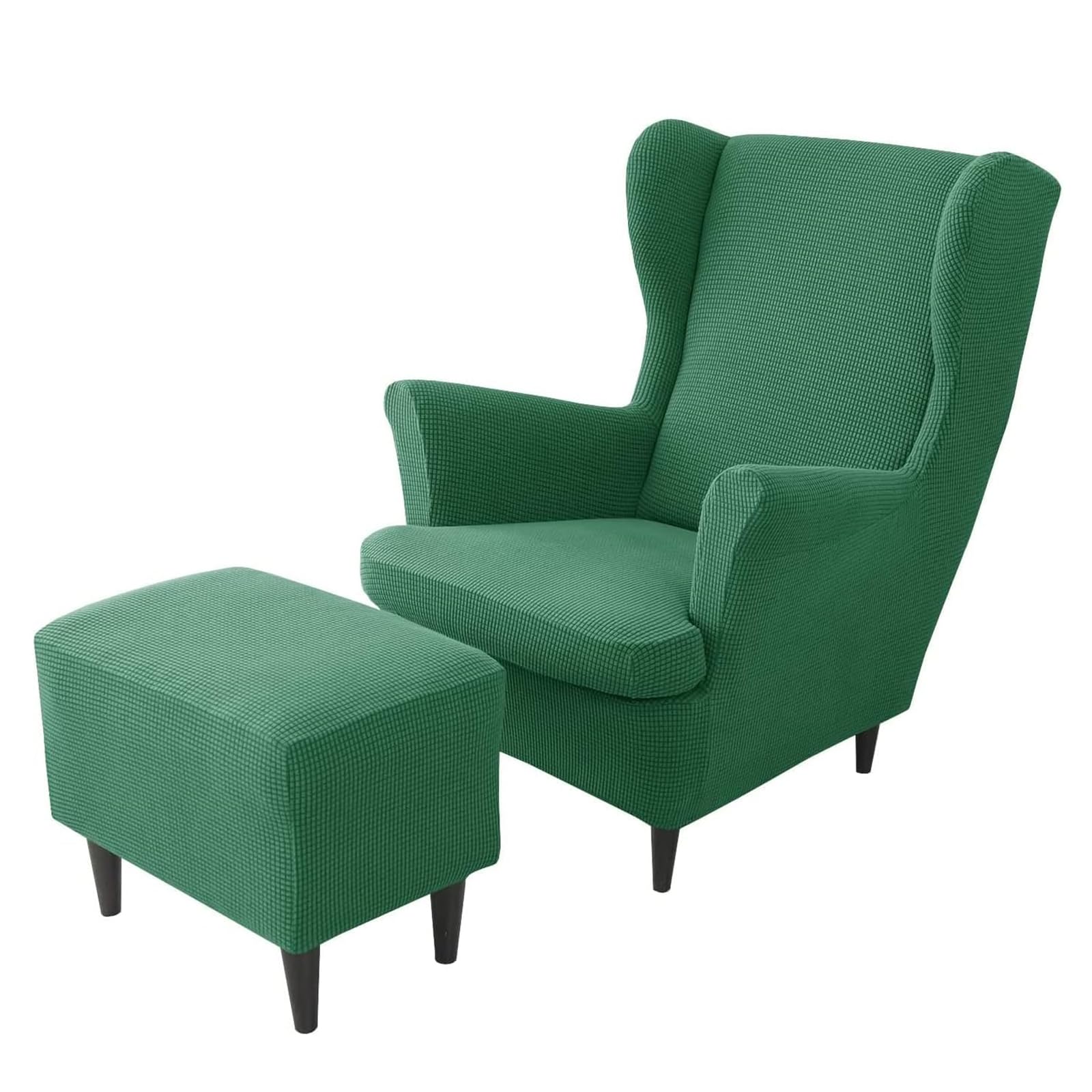 Funda elástica de sillón orejero para un salón acogedor y libre de manchas