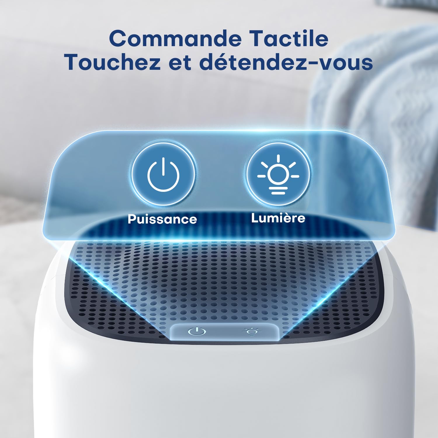 Deshumidificateur d air 1000ML, Déshumidificateurs Maison avec LED 7 Colorées, Compact, Silencieux et Efficace pour Petits Espaces,Idéal pour Salle de Bain, Placard