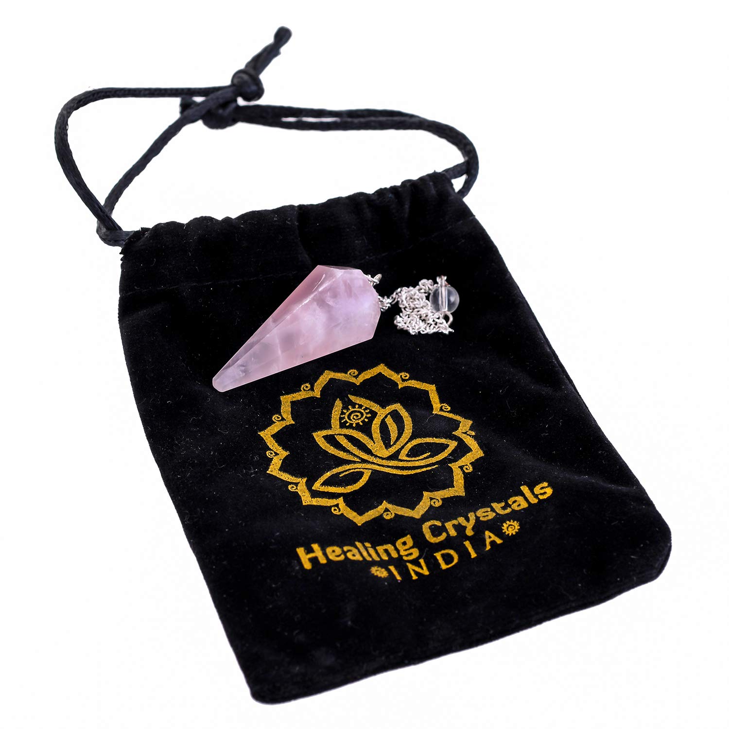 Healing Crystals India Reiki Gift Set, Chakra Dowsing Pendulum Pendant