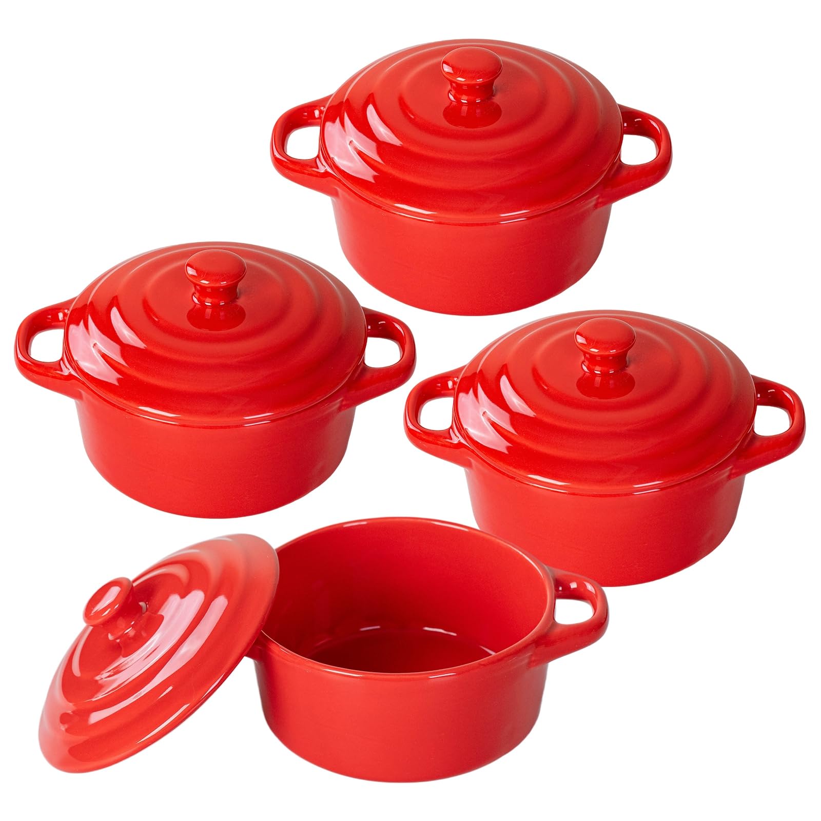 Photo 1 of YALONG Mini Dutch Oven Set of 4, 14 oz Ceramic Casserole Dish