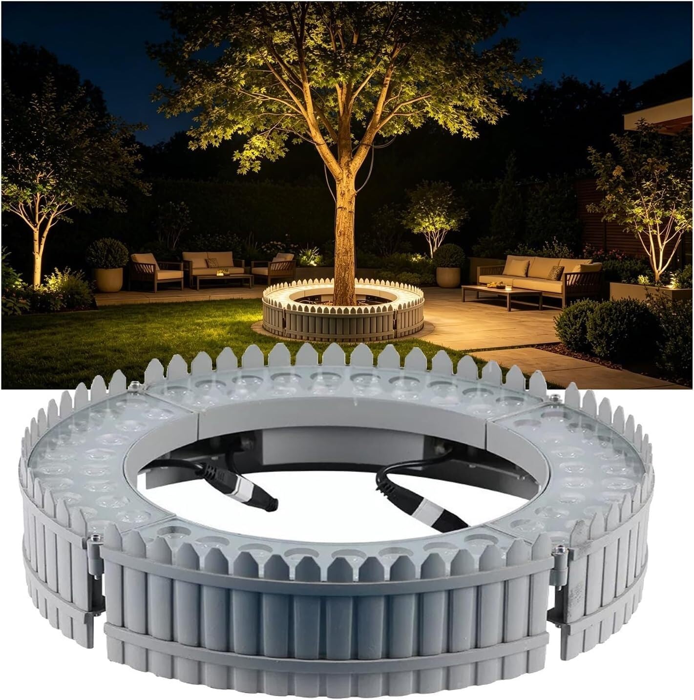 Lampa pierścieniowa DC 24 V na zewnątrz na patio w ogrodzie(Blu)