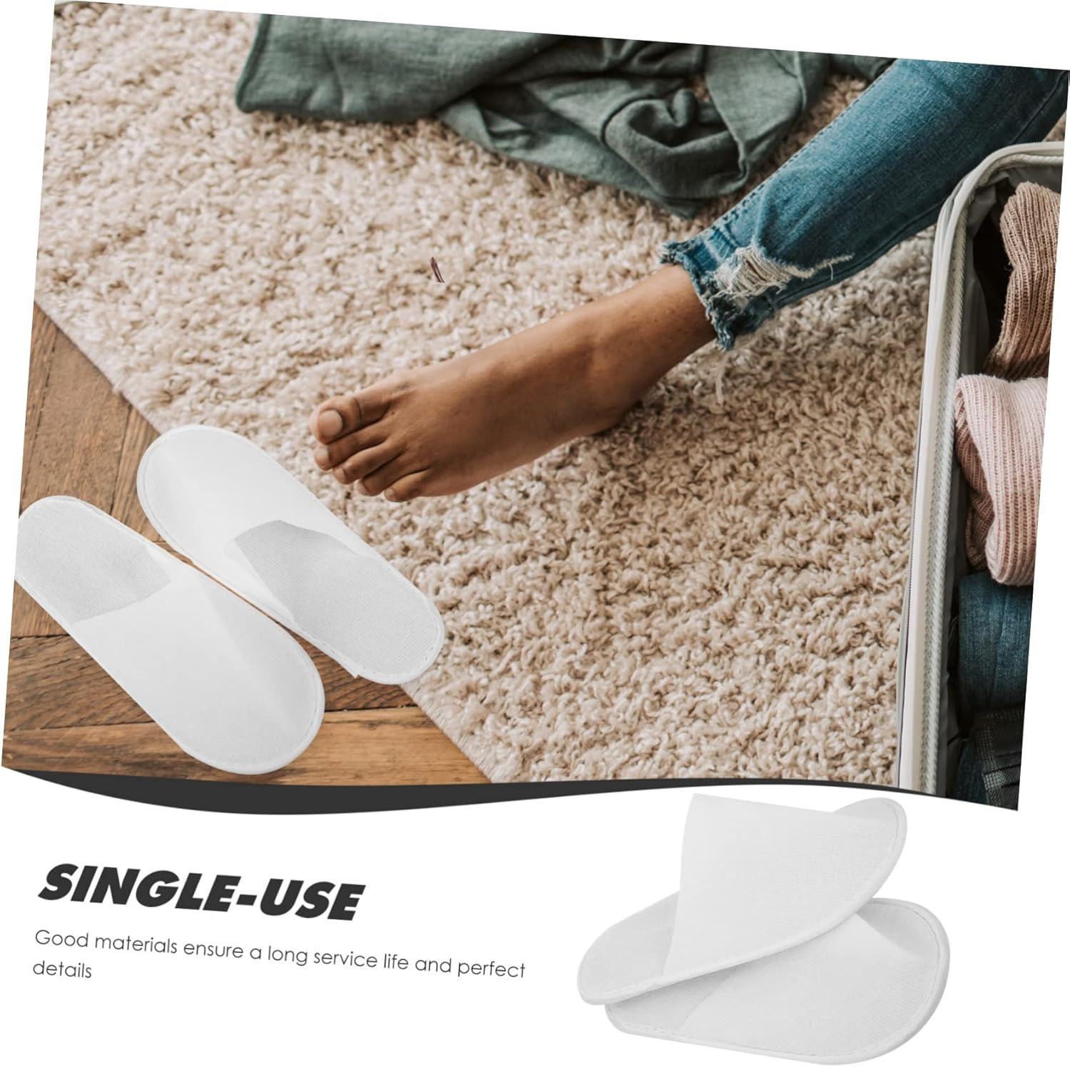 Gatuida 12pairs Slippers Washable Home Slippers Closed Back Comfortable for Men Women Travel Spa Hotel