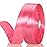 YASEO 1 Inch Brink Pink Solid Satin Ribbon, 50 Yards Craft Fabric Ribbon for Gift Wrapping Floral Bouquets Wedding Party Decoration