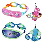 RUIGAO 2PK Kid Goggles,Swim Goggles 2/3/4/5/6 Years Old, Rainbow Mermaid Blue Turtle Swimming Goggles for Kids/Children/Youth