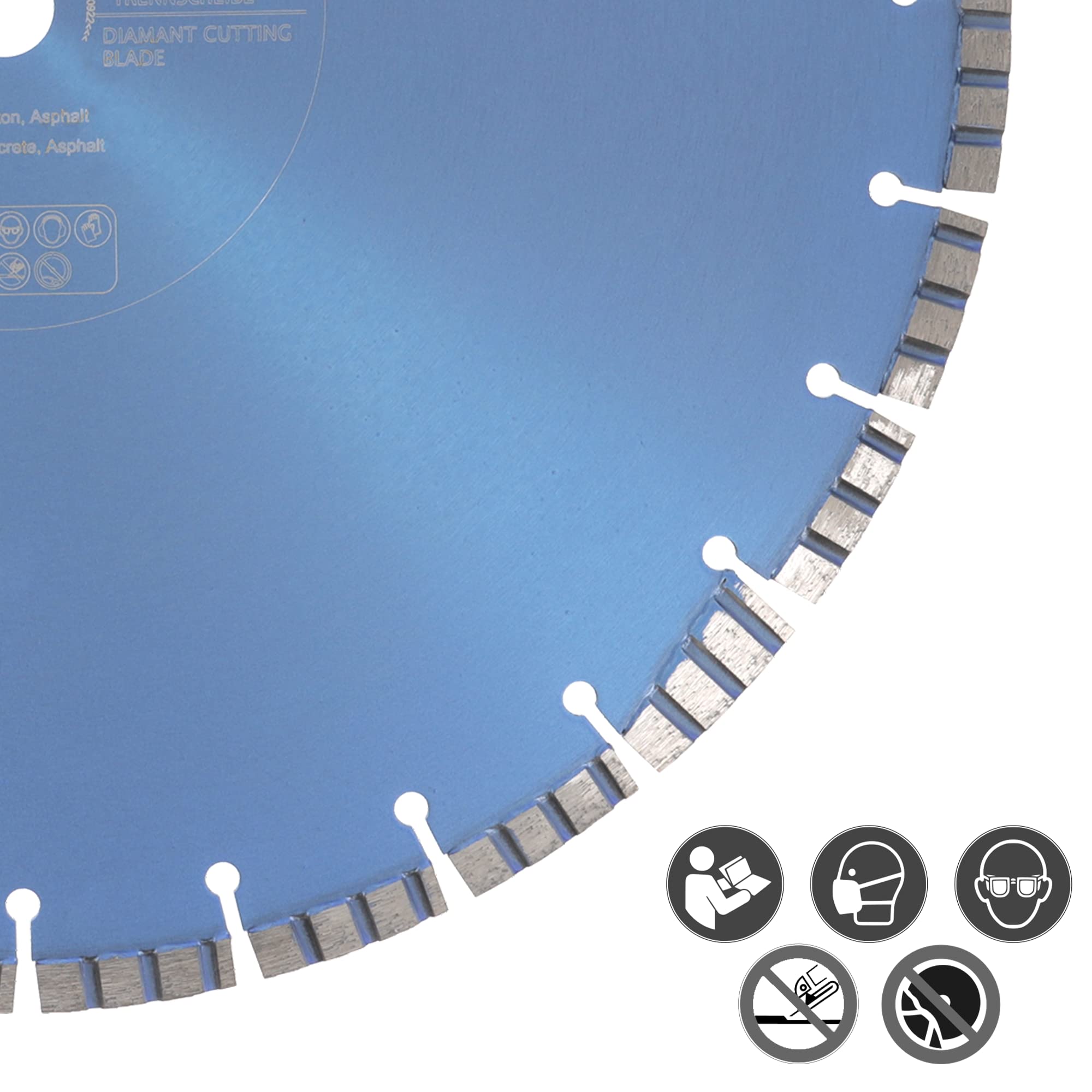 PRODIAMANT Disco da taglio diamantato 400 mm x 25,4 mm Premium asfalto calcestruzzo saldato al laser 400 mm