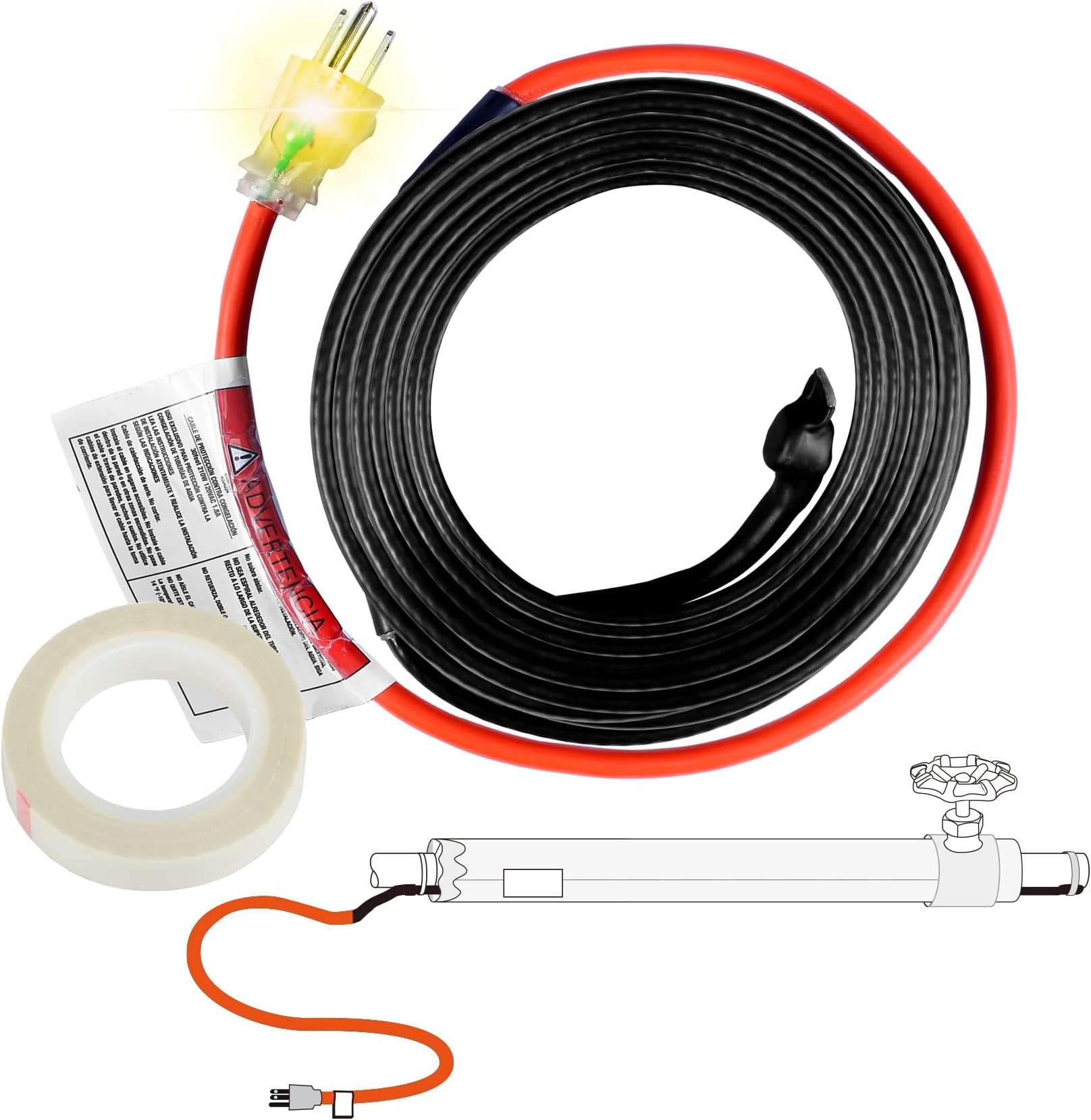 【未使用】Zoo Med Repti Heat Cable 150W 52ft Amazon.com: Repti - Care Heat Cable 150watt 52ft By BND