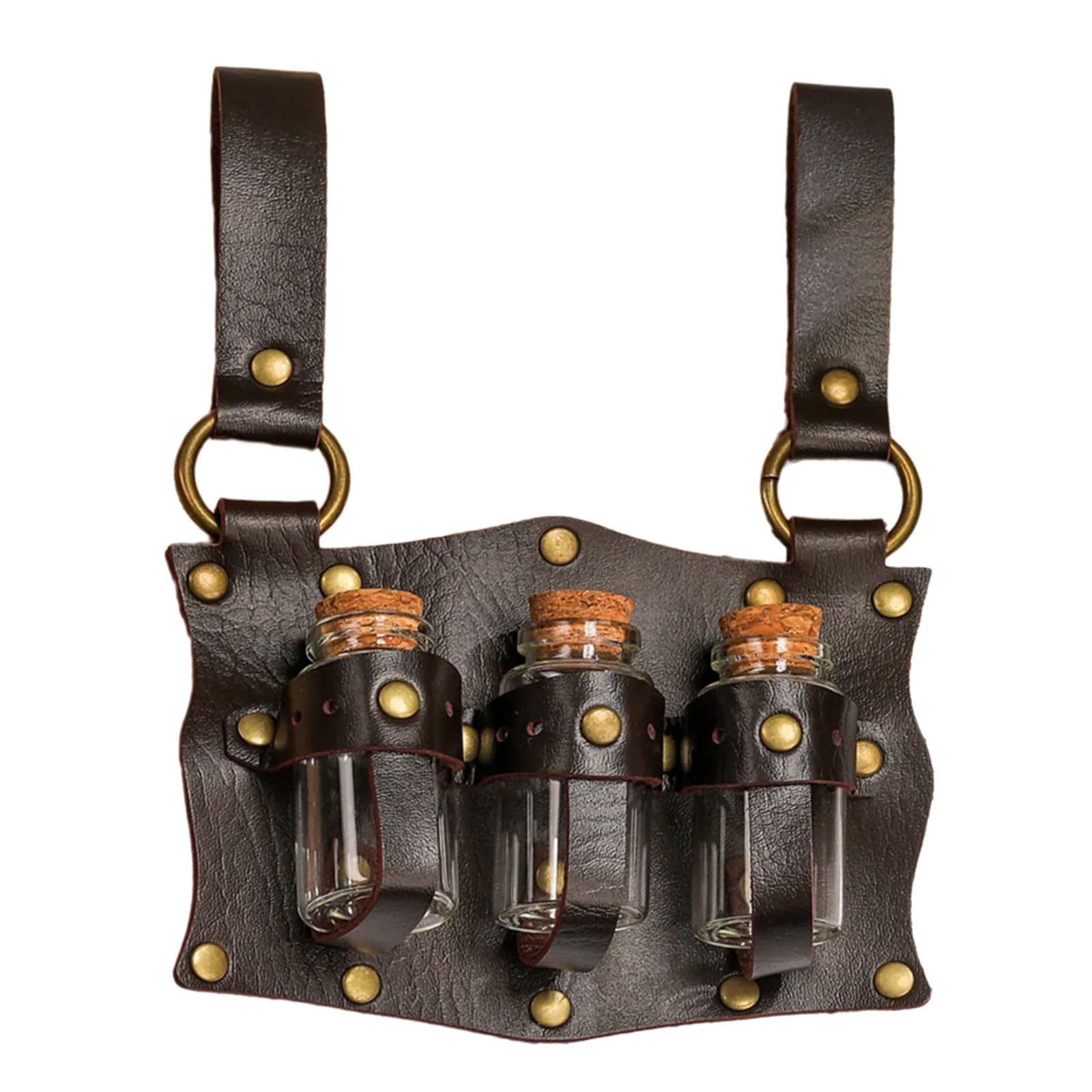 Medieval Potion Holder Cork Potion Bottle Cosplay Accessories Historical Belt For Renaissances And Fantasy Role Playing Historical Costume Accessory