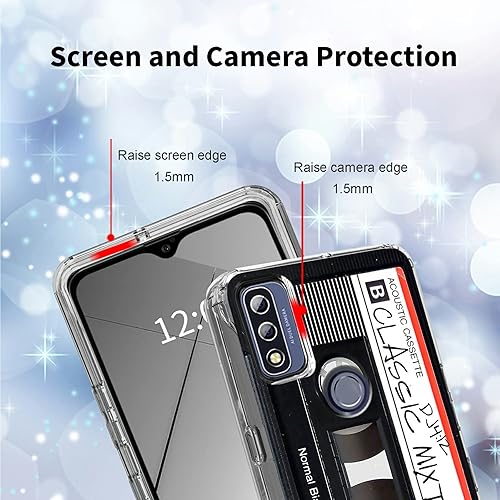 Miniatura 5 de Funda para Moto G Pure 2021, para Moto G Power 2022, funda transparente para mujeres y hombres, funda híbrida de doble capa de TPU suave TPU duro a