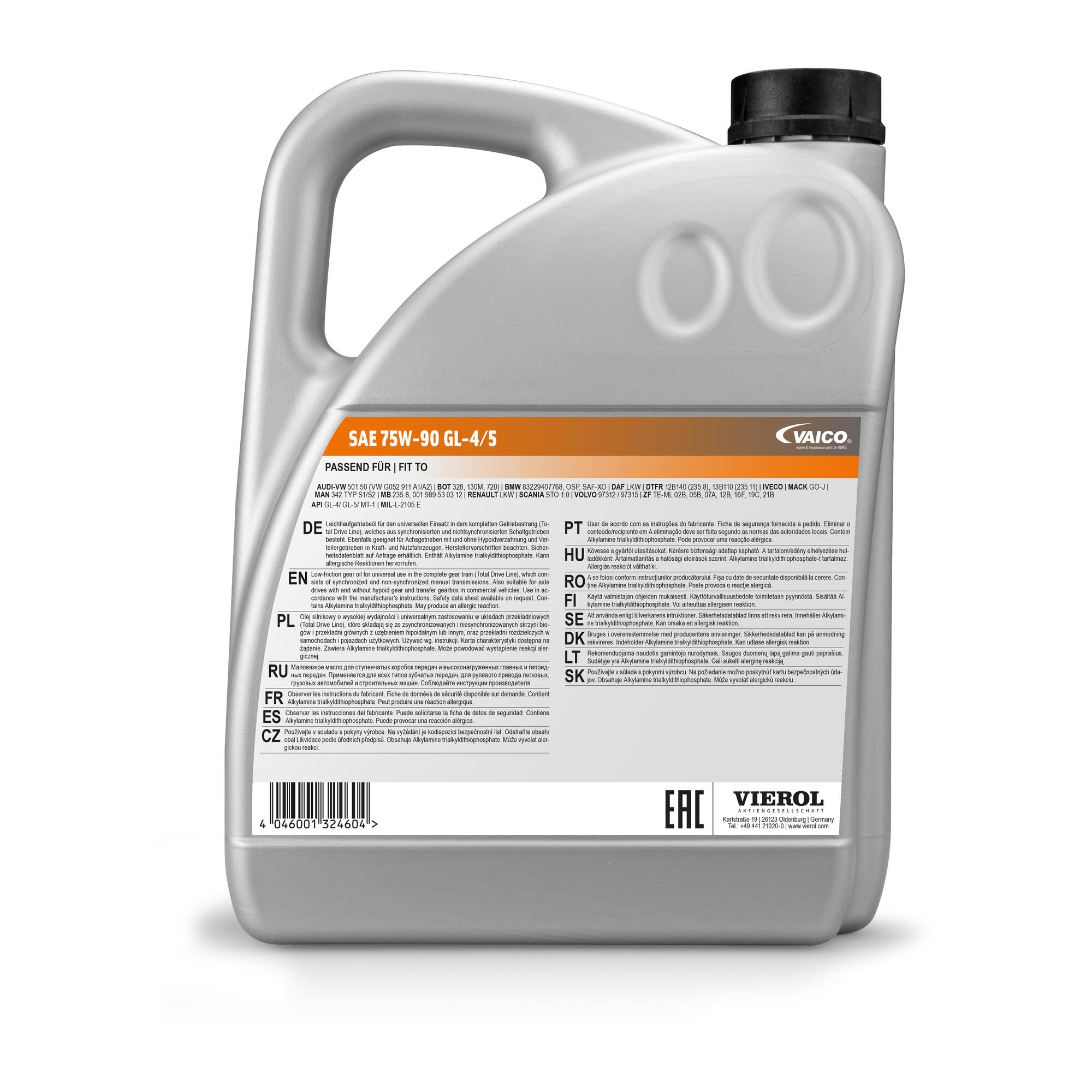 VAICO V60-0041 Olio cambio manuale 5L giallo