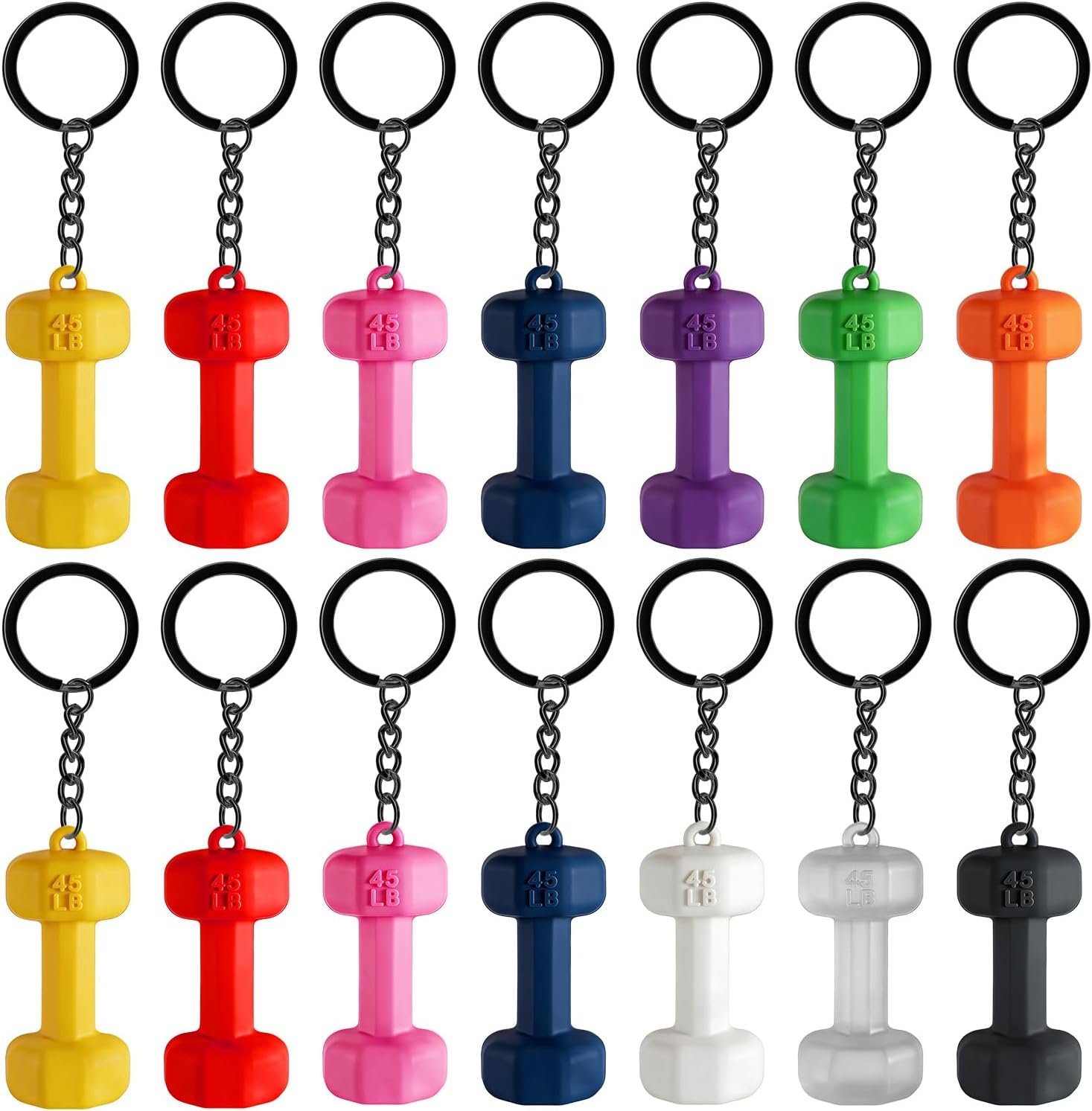 14/28Pcs Mini Dumbbell Keychains Fitness Keychain Fitness Gifts