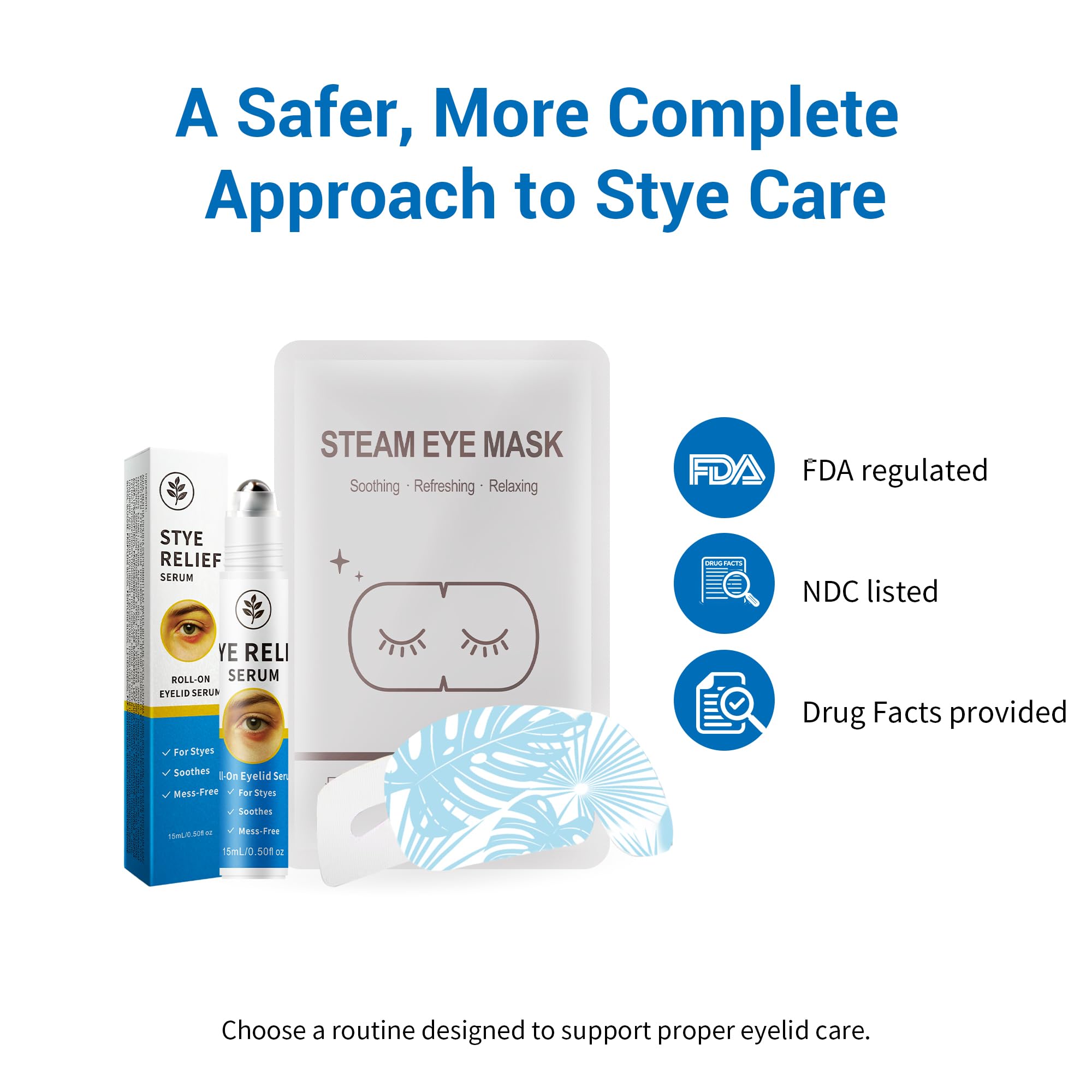 Stye Eye Relief Serum and Steam Eye Mask Kit