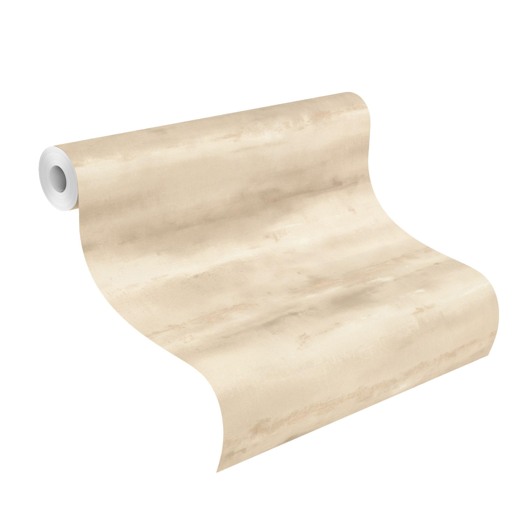Rasch Florentine IV Papier peint non tissé à rayures - Aquarelle - En vinyle - Beige crème doré - Pour une ambiance d'intérieur moderne - Robuste et lavable - 10,05 m x 0,53 m