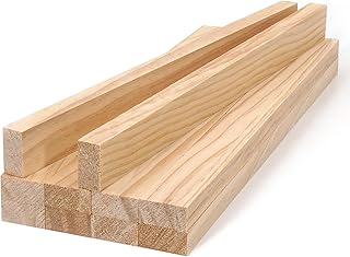 Wood Strips Slats Wooden Dowels for Crafts 1/2"x 1" x 12", 10 PCS Decorative Wood Trim Planks for Wall, Square Wooden Sticks for Crafting, Unfinished Pine Lumber Pieces for Woodworking Models Making