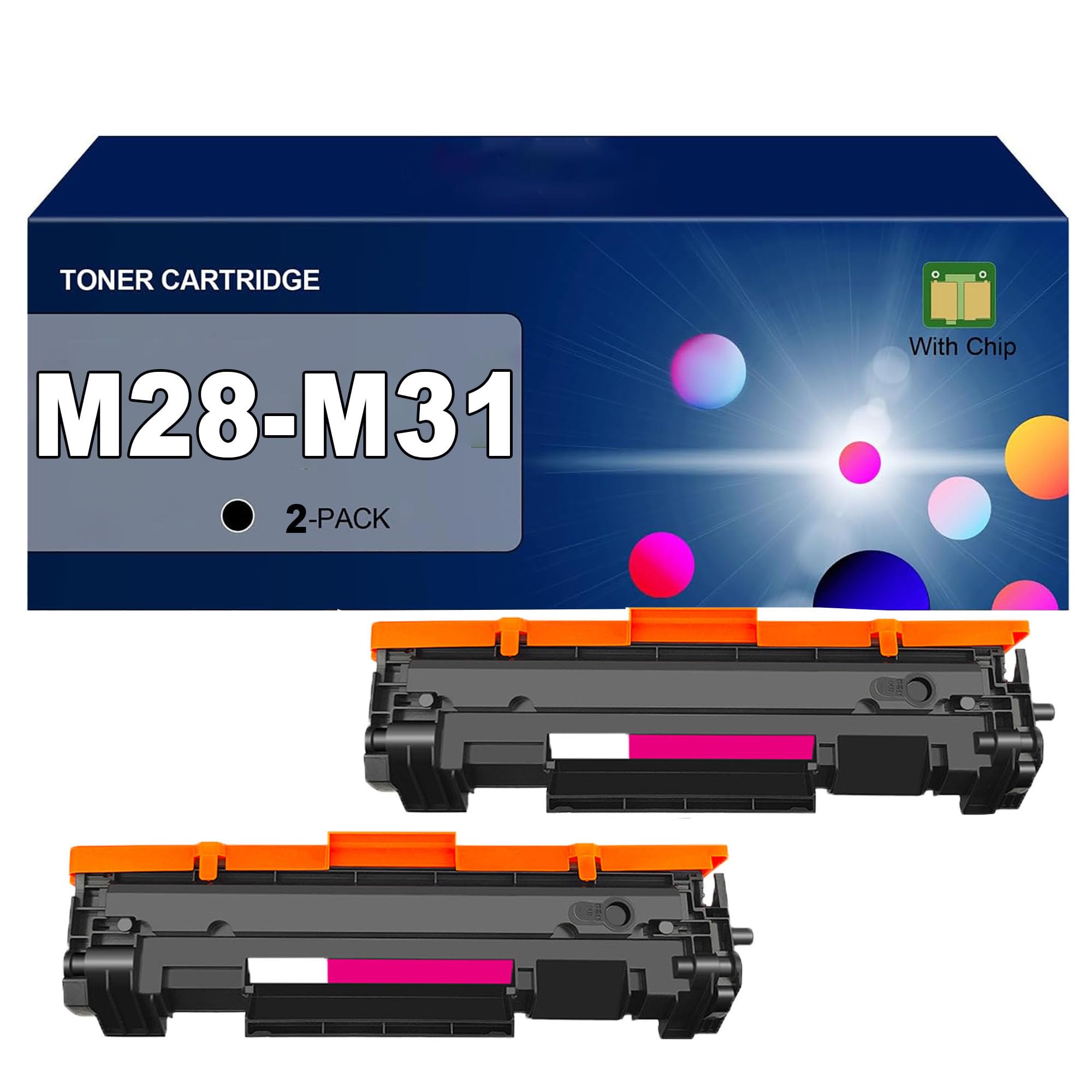 Cartuccia toner di ricambio compatibile M28-M31 ad alta capacità per stampanti per HP LaserJet Pro M15w 15a MFP M28w M28a M31w, con chip,Black-2pcs