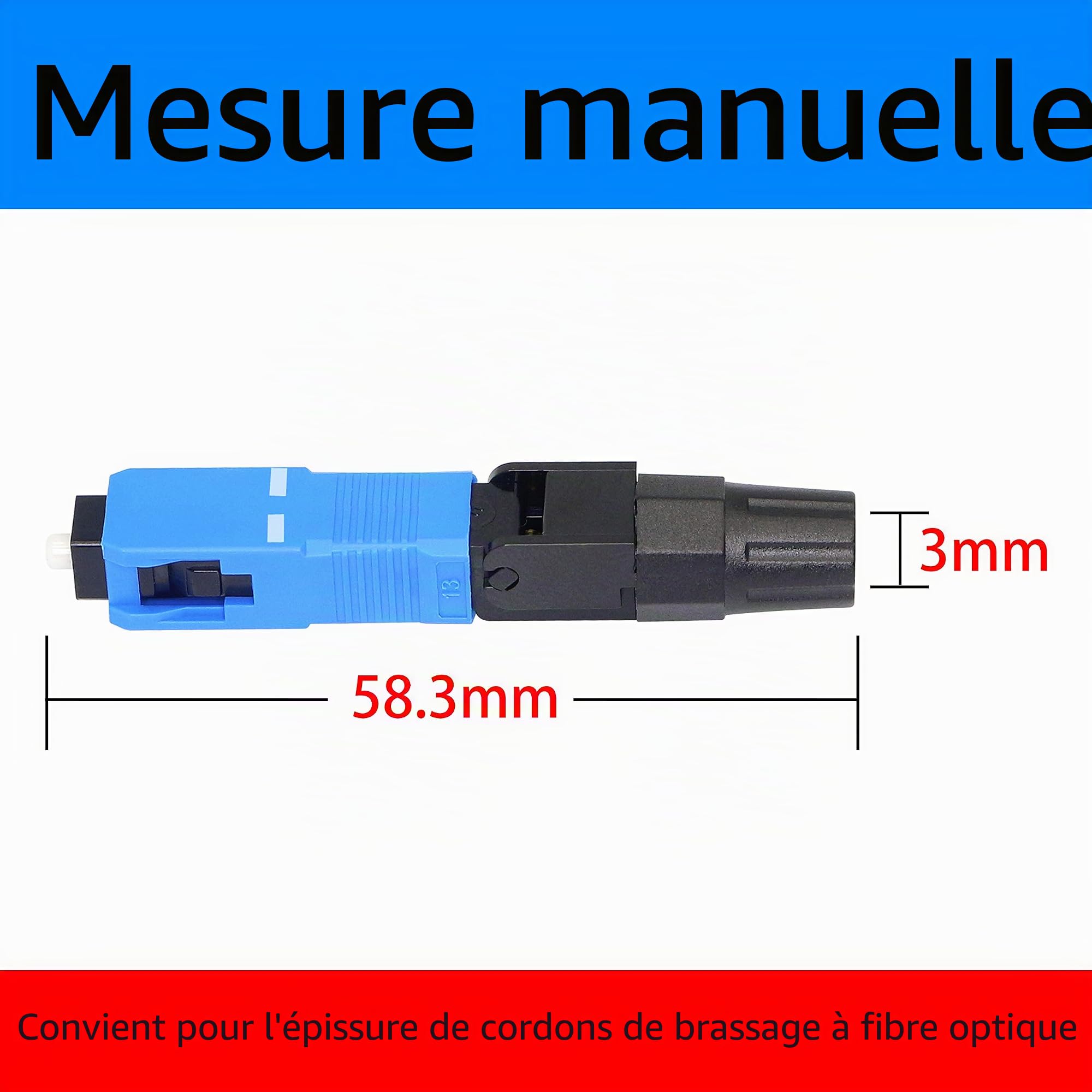 Connecteur rapide en fibre HONGLEI SC / UPC (APC) -C Adaptateur de connecteur rapide en fibre optique pour FTTH ODF CATV-10PCS