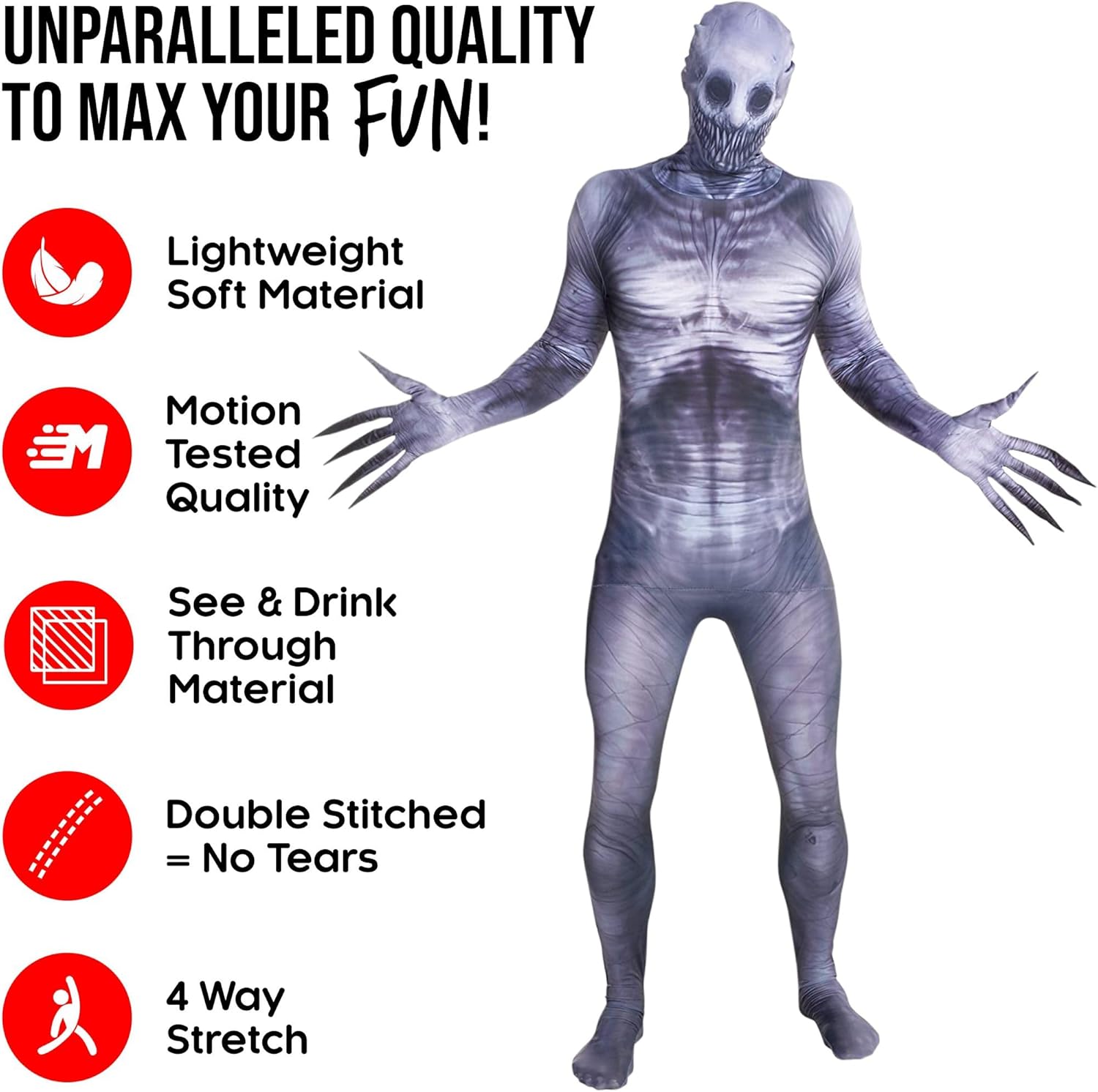 Morph The Rake Costume Adult, Scary Monster Costume, Skinwalker Costumes