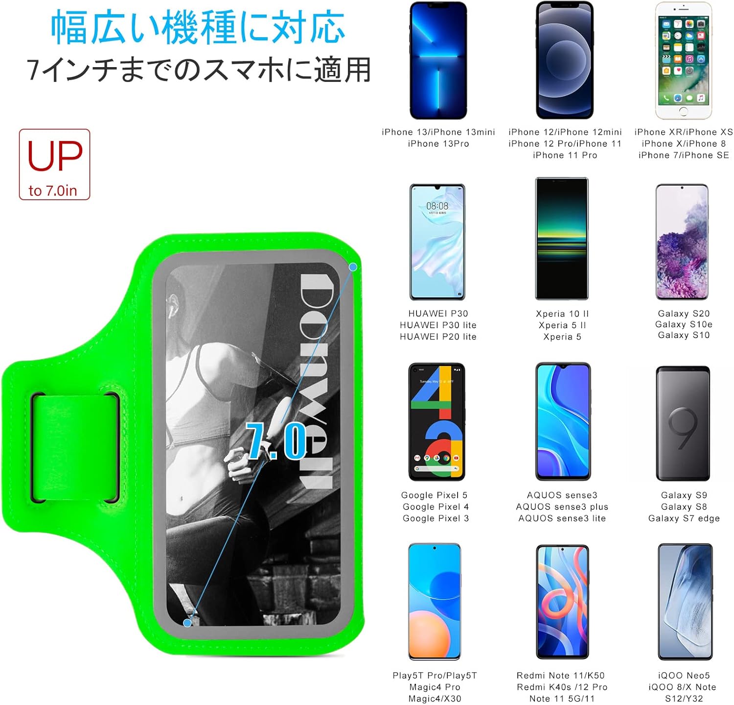 Amazon ランニングアームバンド アームバンドairpods専用ポケット付き スマホ アームバンド 顔認証対応 滑り止め 高感度タッチok ランニングようスマホケース スマートフォン用アームバンド ランニングスマホ サイズ調節可能 男女兼用 防汗 タッチ操作 ダブルポケット