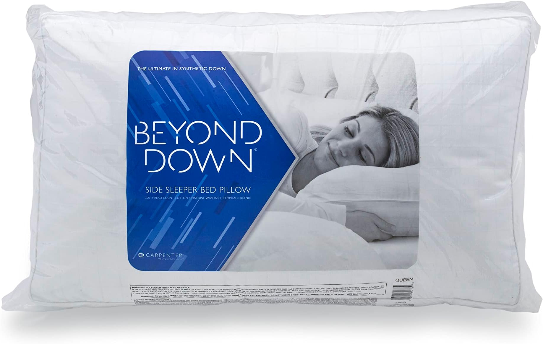 Beyond Down Gel Fiber Side Sleeper Pillow, Queen