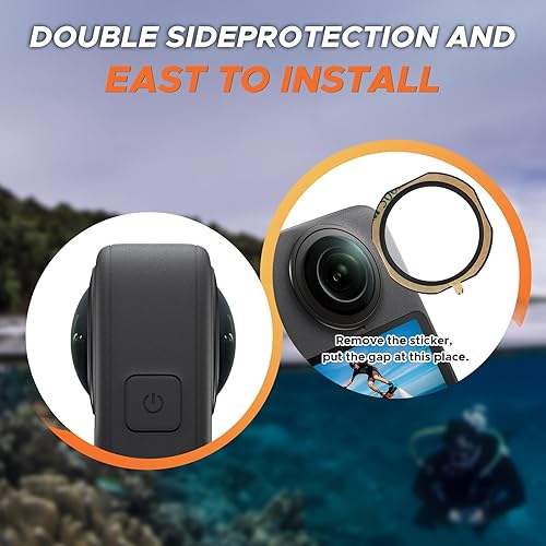 Miniatura 7 de JZW-Shop Protector de lente de PC con 2 protectores de pantalla compatibles con cámara de acción DJI OSMO 360, 9H, protección contra arañazos,
