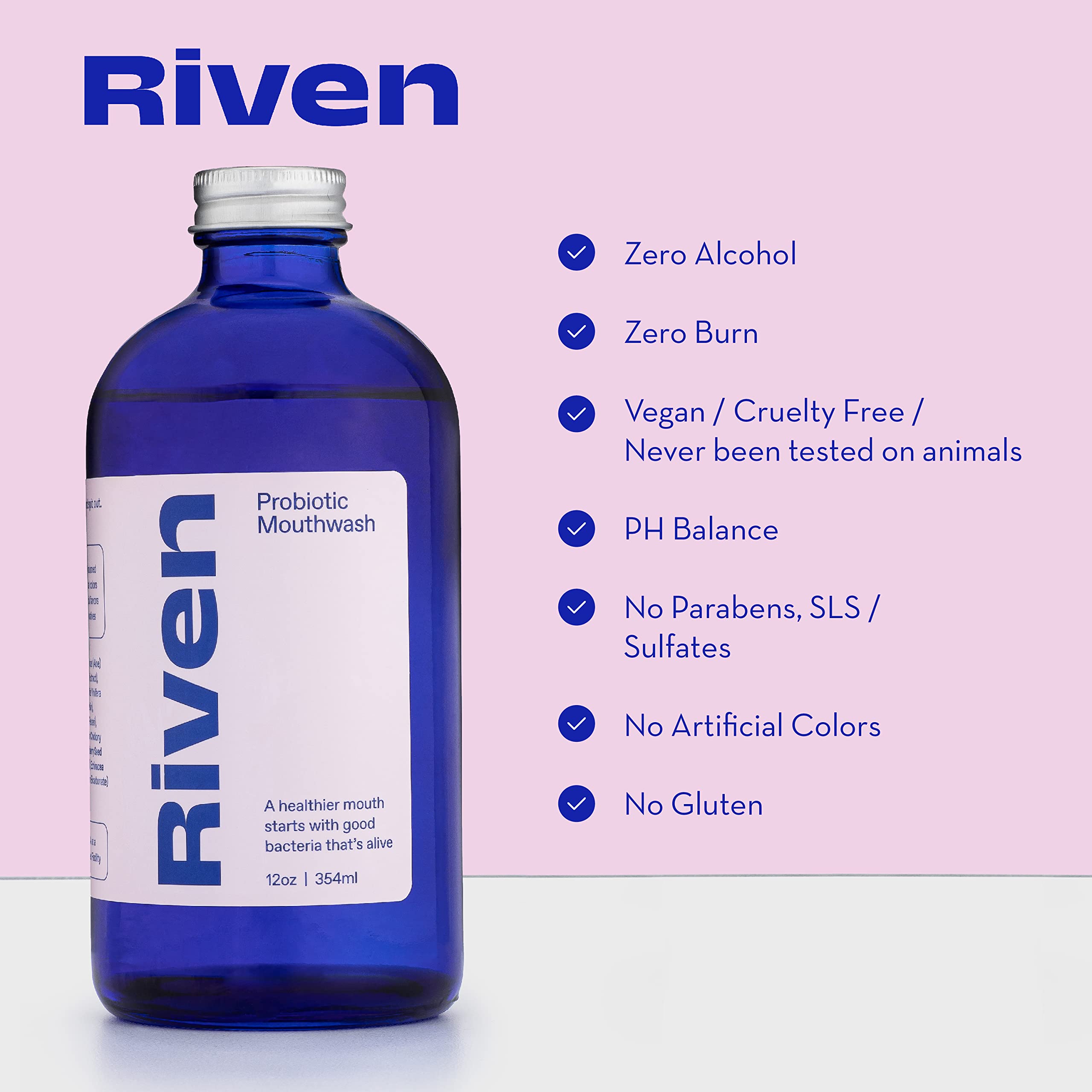 Buy Riven Probiotic Mouthwash Cool Mint AntiCavity Dry Mouth