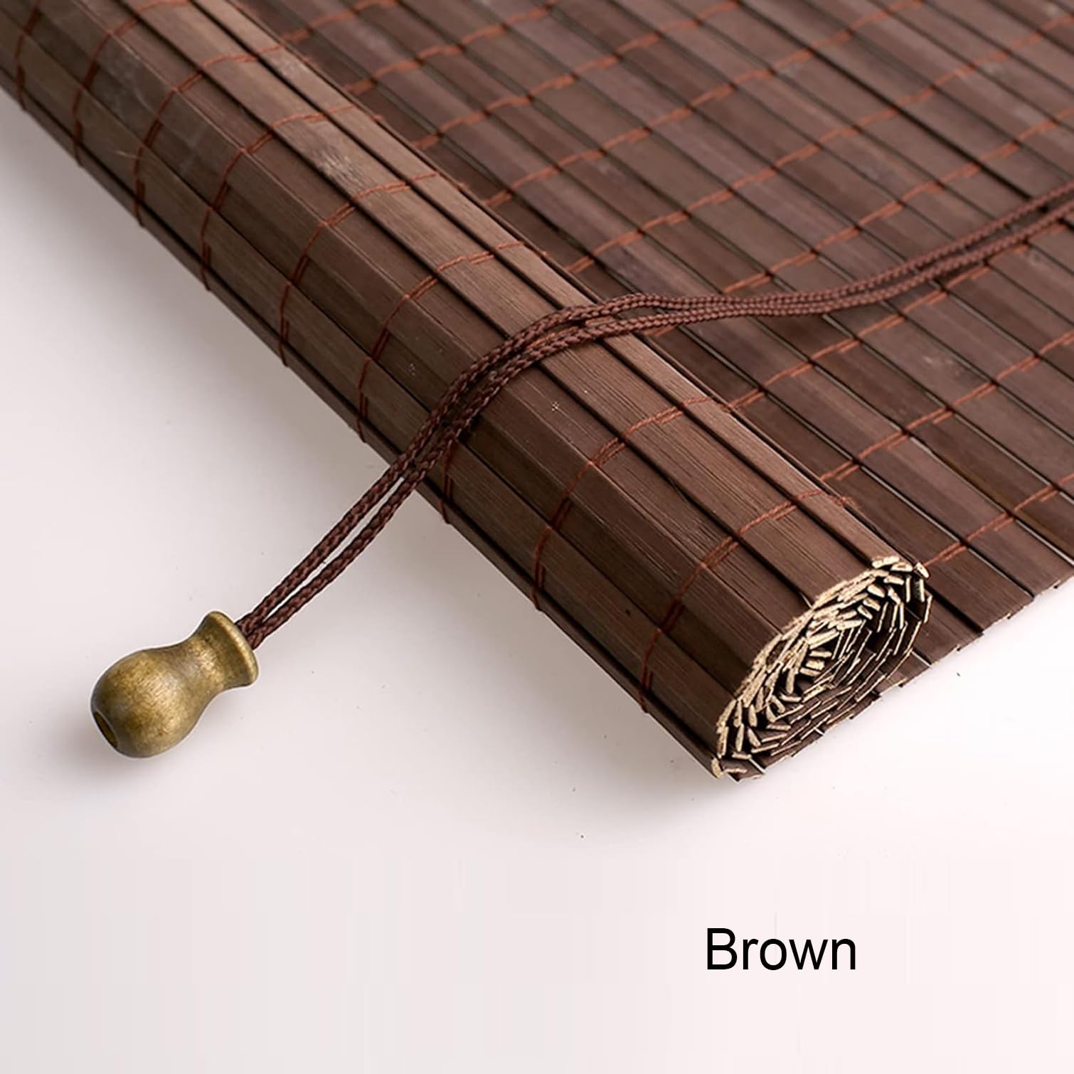 Store Enrouleur Bambou Naturel,Rideau Bambou Rétro,À Rouleaux Romains,Stores Fenêtre Occultants,Écran Intimité Extérieur/Intérieur,Personnalisée,Largeur x Hauteur (90cm x 170cm)
