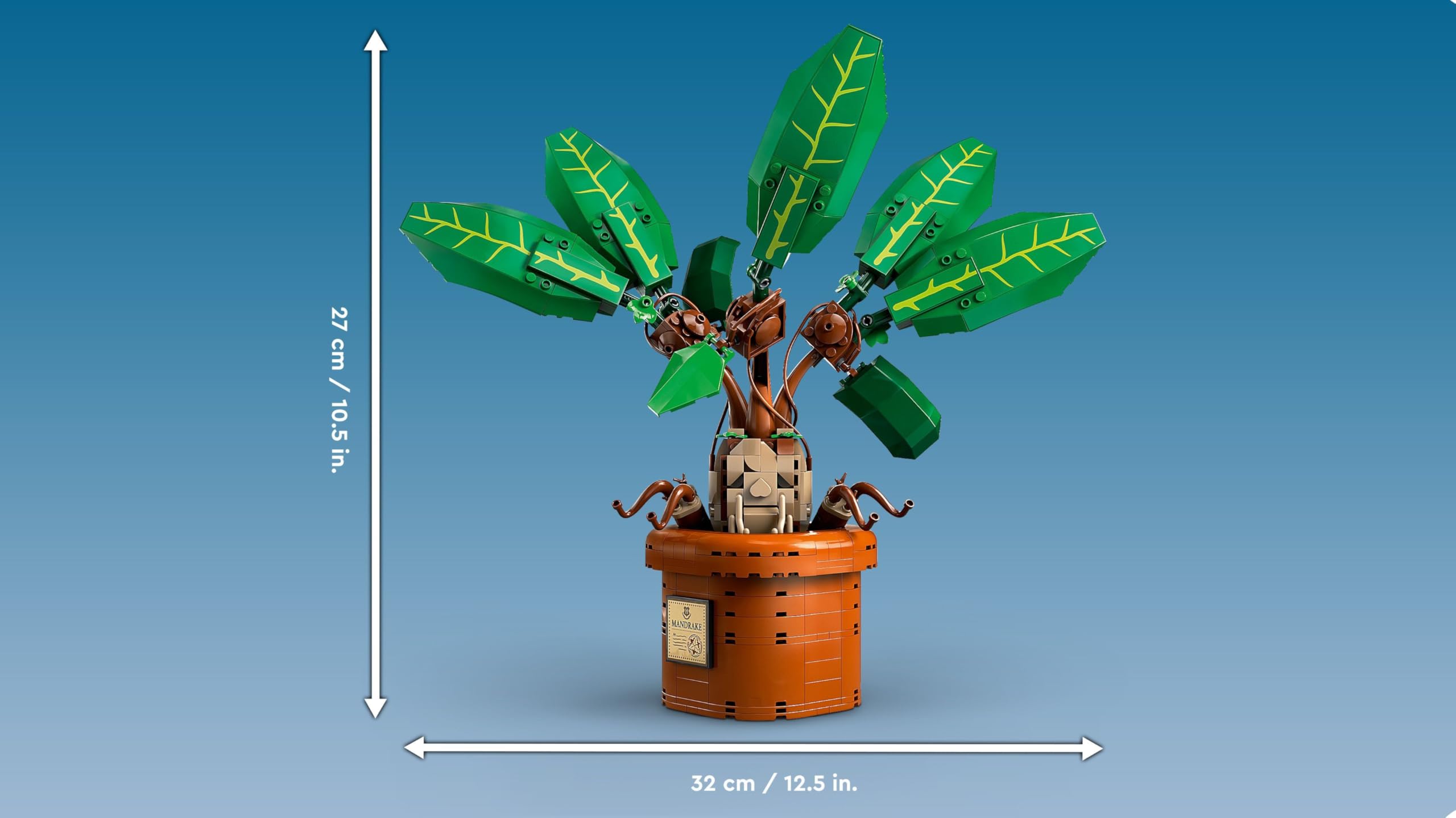 LEGO Harry Potter Mandragola, Personaggio Giocattolo con Vaso da Costruire, Creatura Magica con Arti e Bocca Mobili, Giochi per Bambini e Bambine da 10 Anni, Idea Regalo Decorativa da Collezione 76433