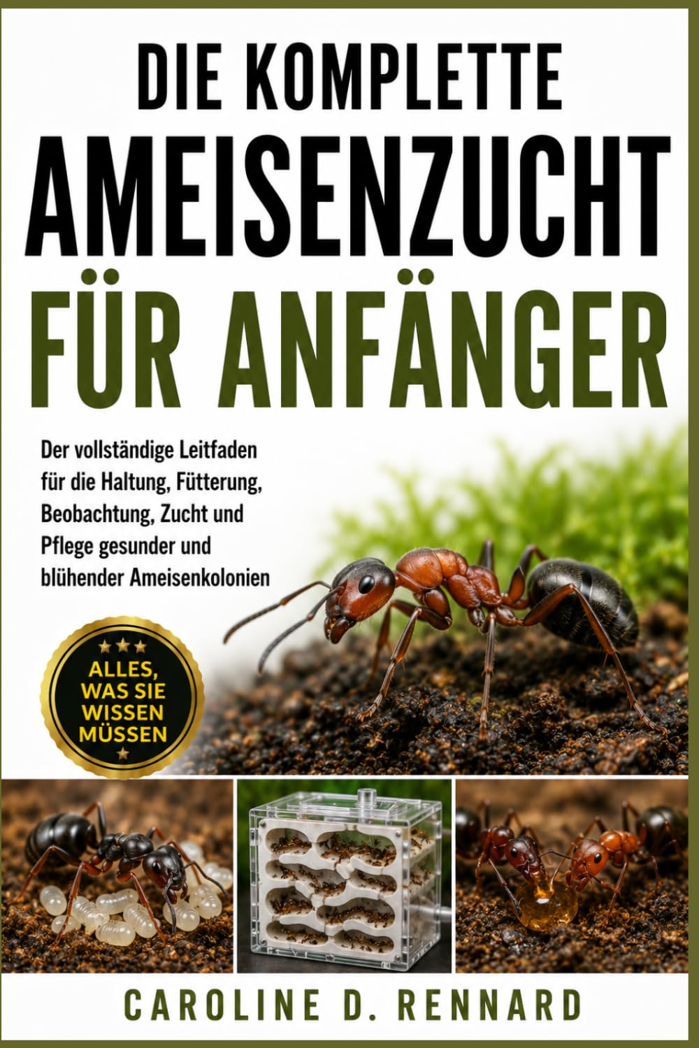 DIE KOMPLETTE AMEISENZUCHT FÜR ANFÄNGER: Der vollständige Leitfaden für die Haltung, Fütterung, Beobachtung, Zucht und Pflege gesunder und blühender Ameisenkolonien