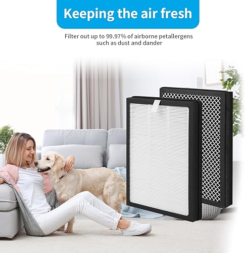 Miniatura 6 de Breabetter Paquete de 4 filtros de repuesto CAP-500 compatibles con purificador Cuisinart CAP-500FPK, filtración 3 en 1