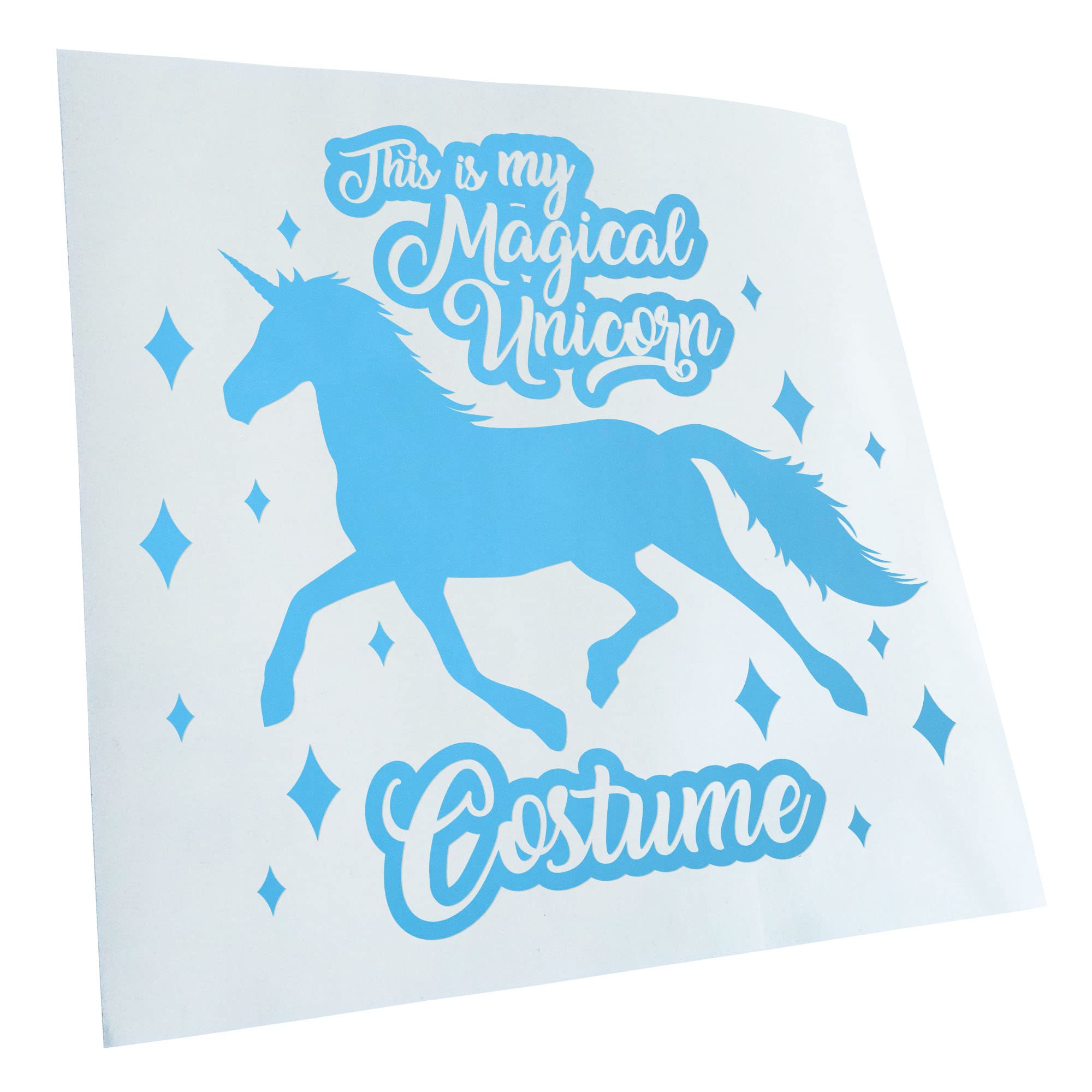 Kiwistar My Magical Unicorn Costume Sticker 25 Colours Neon Matt