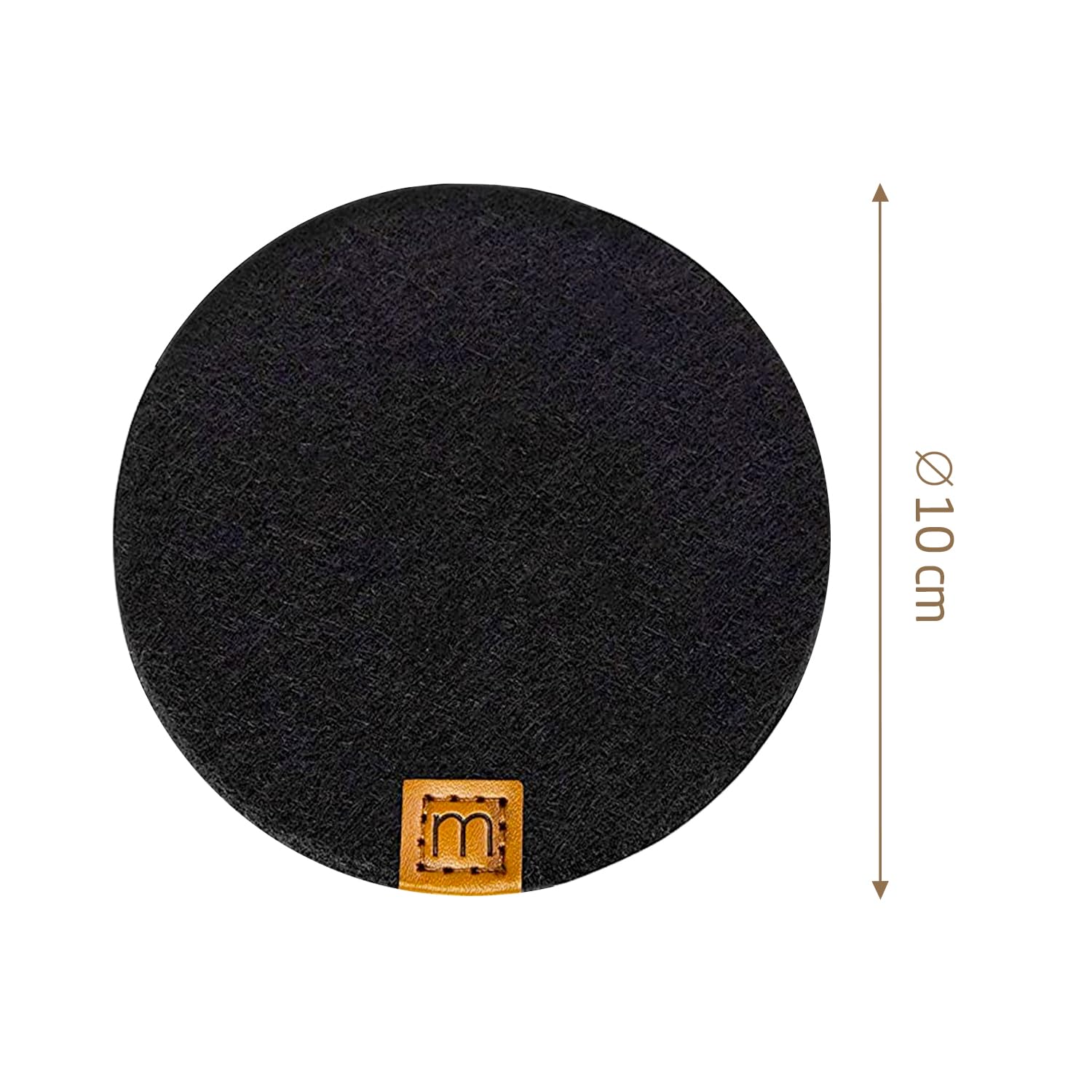 Miqio® Design vilten onderzetters, rond of vierkant voor glazen
