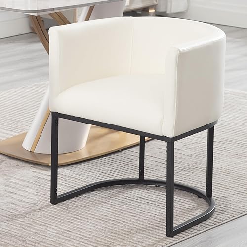 Miniatura 27 de Juego de 4 sillas de comedor de terciopelo modernas con brazos de barril y estructura de metal cromado, sillas tapizadas de cocina de 47 cm de