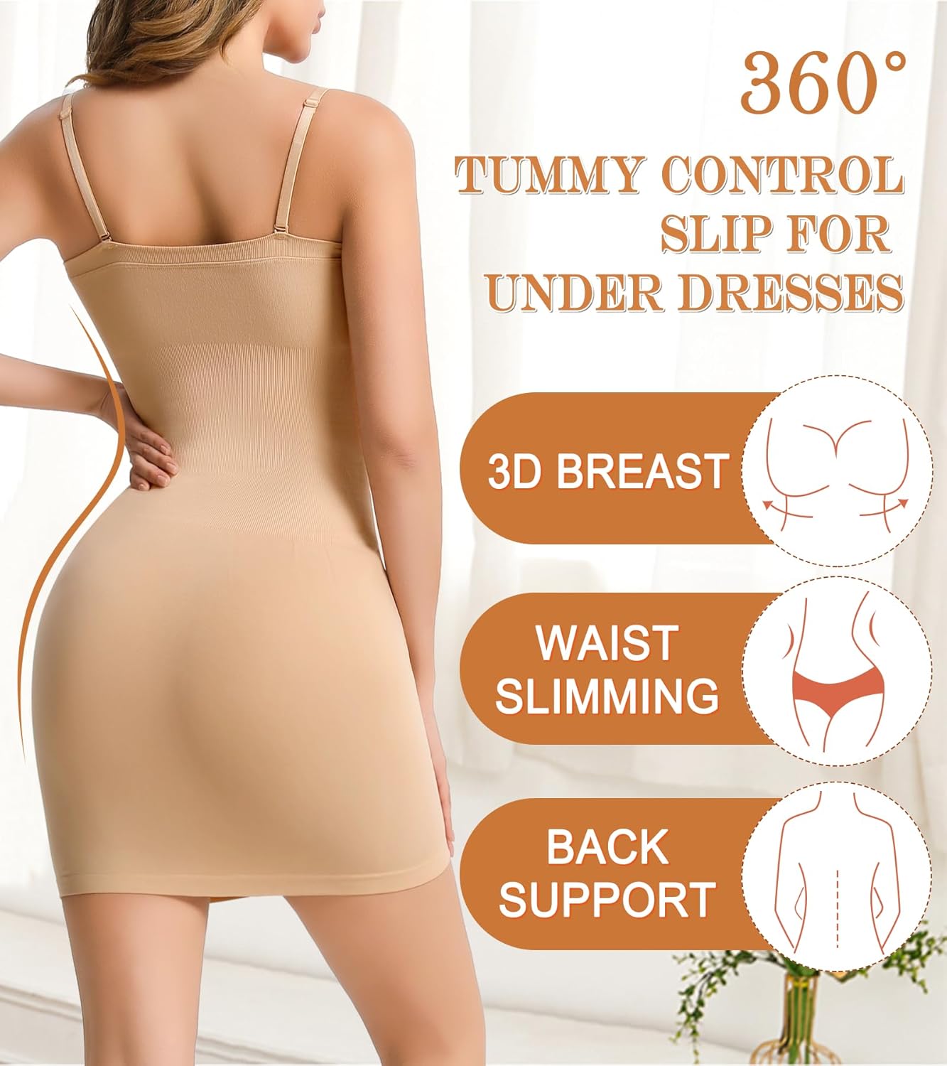 Strapless Shapewear Slips for Under Dresses Full Slip Dress for Women Tummy Control Seamless Slimming Body Shaper - Image 2