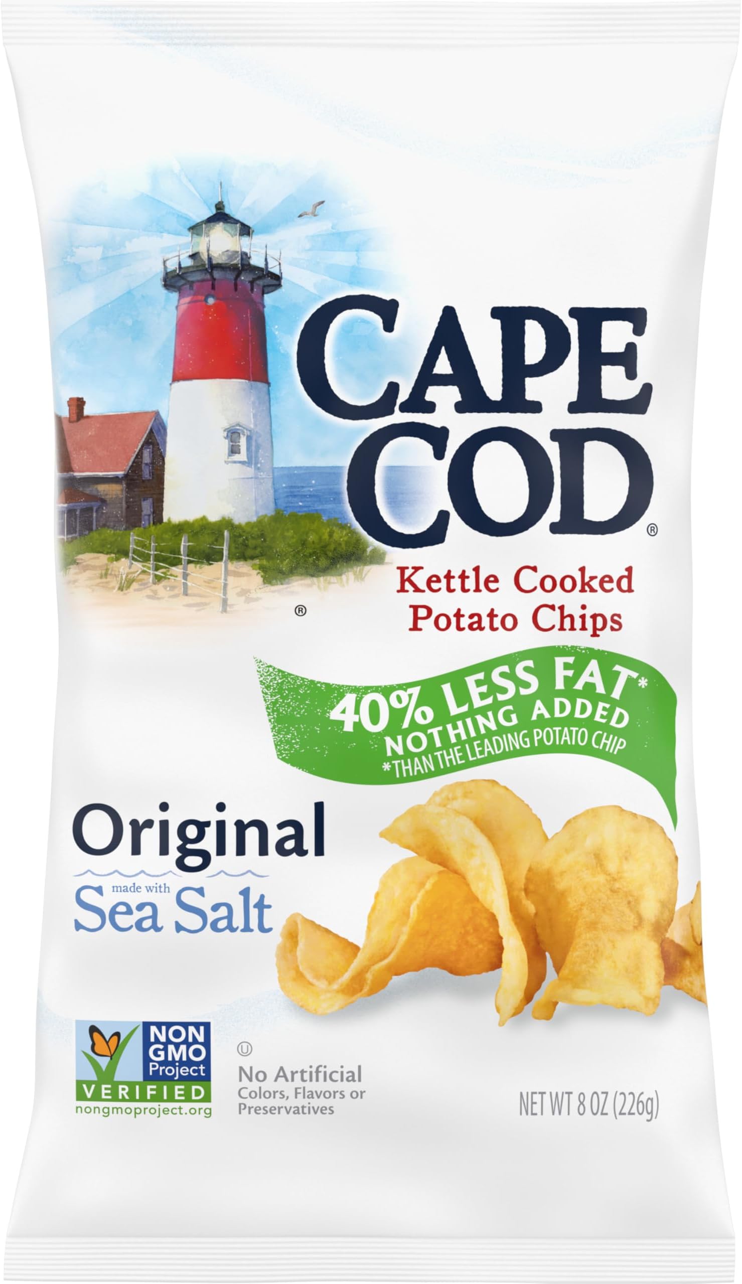 Kettle Cooked Potato Chips 40% Less Fat - Original 8oz