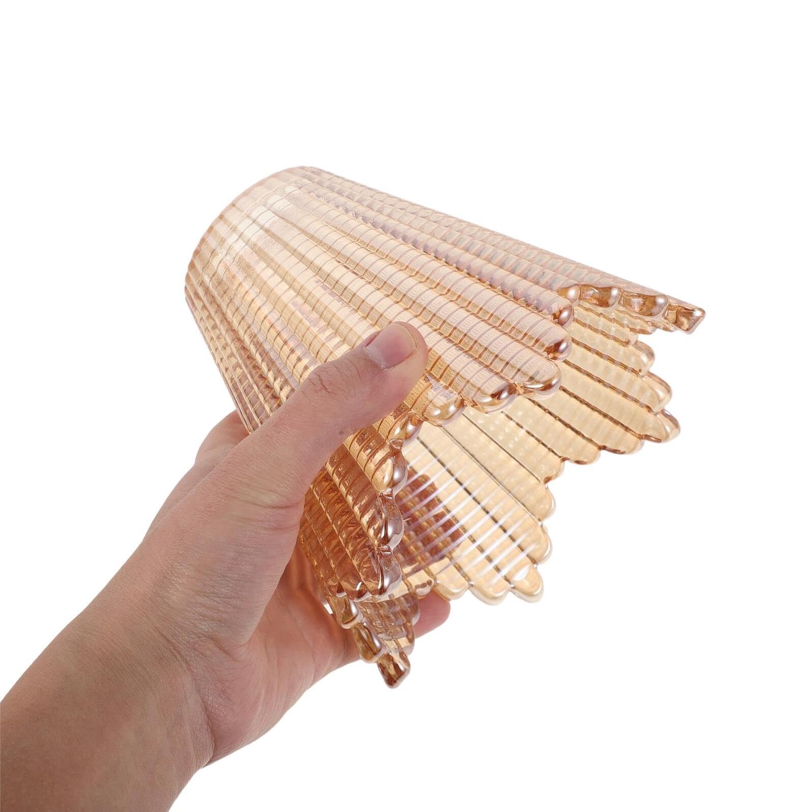 Toyvian Paralume Conico in Vetro Marrone per Lampada a Sospensione, Paralume di Ricambio Piccolo 15,7x13,5 Cm, Copertura per Lampade da Soffitto Rustica e Vintage, Adatto per Applique